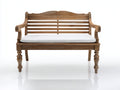 Bancos de jardín banco de madera maciza con cojín 120x65x90 cm - Natural - Estilo clásico elegante