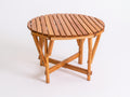 Mesas de jardín mesa redonda de madera maciza plegable 80x80x75 cm estilo rústico funcional