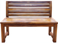 Bancos de jardín banco de madera maciza 120x60x85 cm - Natural - Estilo rústico clásico