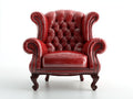 Sillones sillón de cuero estilo Chesterfield rojo capitoné diseño clásico elegante 95x90x105 cm
