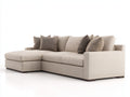 Sofás de esquina sofá en L tapizado tela 270x180x85 cm - Beige - Estilo moderno minimalista