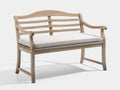 Bancos de jardín madera natural claro 130x55x85 cm diseño moderno con cojín asiento respaldo curvo y reposabrazos