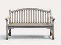 Bancos de jardín banco de madera maciza con respaldo curvo 150x60x90 cm - Gris envejecido - Estilo clásico elegante