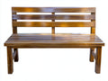 Bancos de jardín - banco de madera maciza natural 120x55x80 cm - estilo rústico moderno de listones
